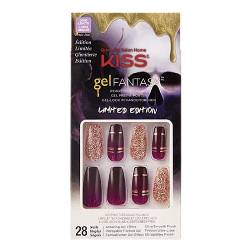 KISS Halloween Special Design Nails / Long Length - Who's There
